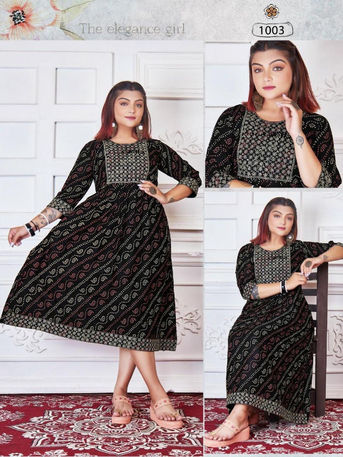 Beauty Flea 1 Rayon Printed Wholesale Long Anarkali Kurti Collection